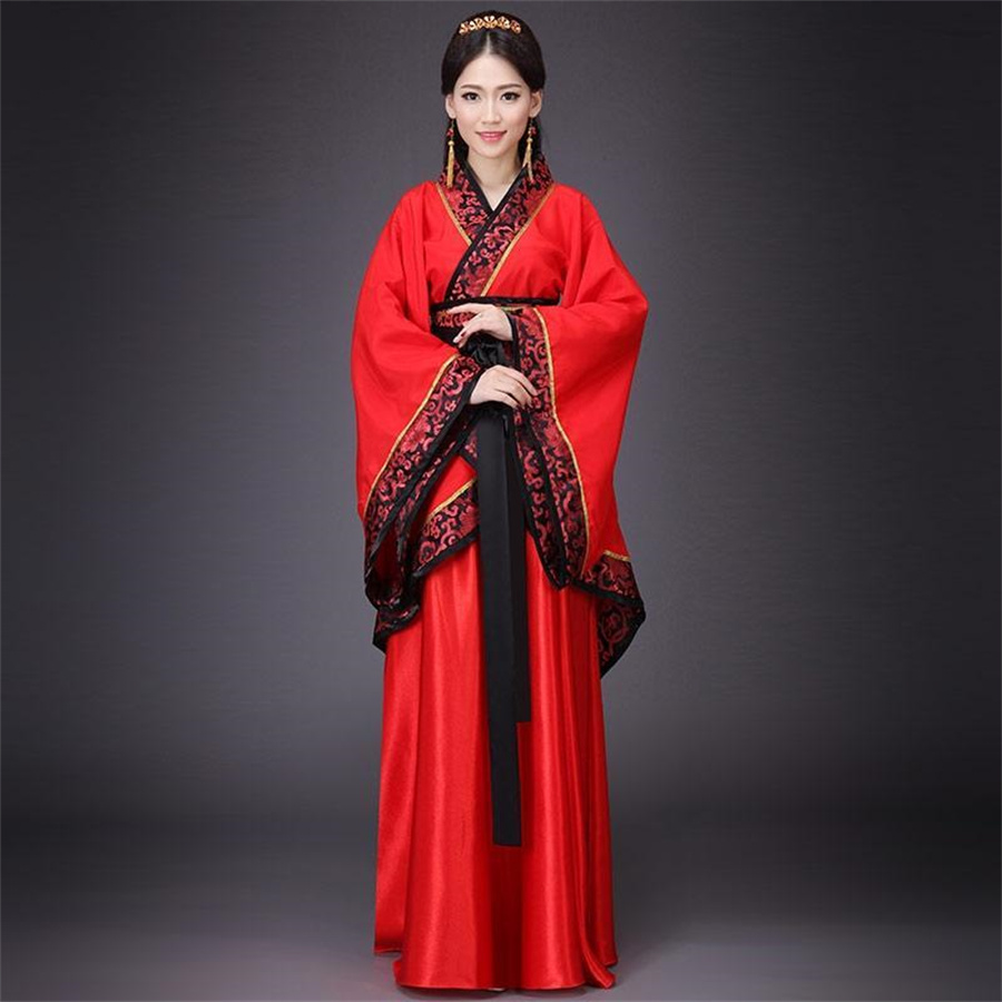 Long Sleeves Hanfu Long Dress Patchwork Ancient Style Chinese Traditional Costumes Performance Skirt Cheongsam Chinese Tang Suit: M / Ivory