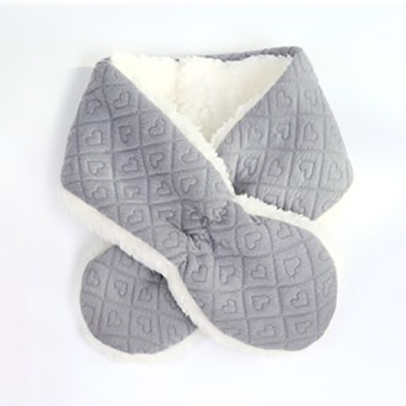 Børns vinter baby tøj holder varmt tørklæde hjerte hjerte form mønster baby tørklæde hals med fløjl tykkere 1-3 år 6 c 2886