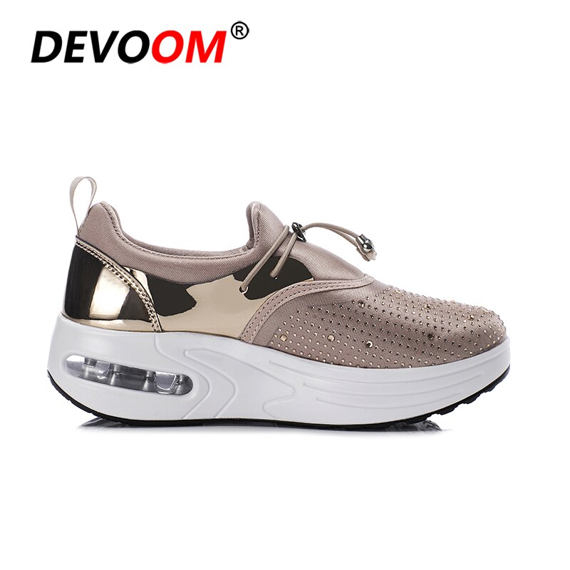 Swing Toning Shoes Women weight loss Platform Slimming Fitness Shoes Ladies Leather Sport Wedges Shoes for Women Sneakers: Pink / 8.5