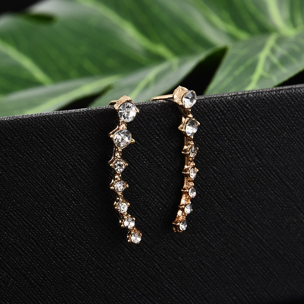 NEUE 1 paar strass ohr manschette Wrap ohrring gold piercing ohren clips knorpel erklärung clip ohrring für frauen pendientes: gold