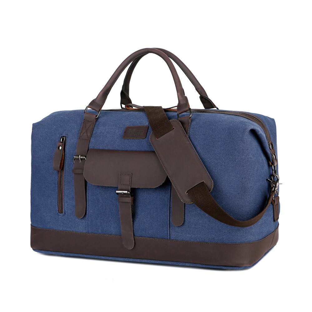 Vintage Casual Mannen Reistassen Mannelijke Outdoor Grote Capaciteit Tas Canvas Handtassen Plunjezak Weekender Bag Reizen Man: Blue