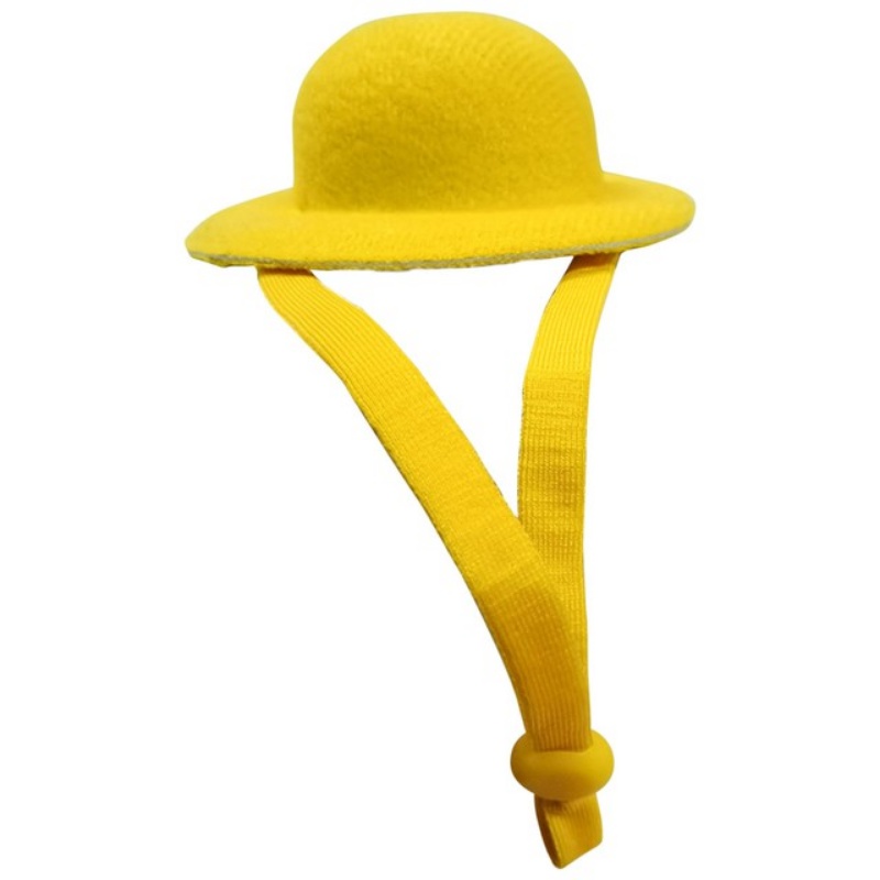 Sombrero de pollo para gallinas, mascotas pequeñas, accesorios divertidos para pollo, sombrero de copa para gallina, gallo, pato, loro, hámster, aves de corral, disfraz de espectáculo: YELLOW