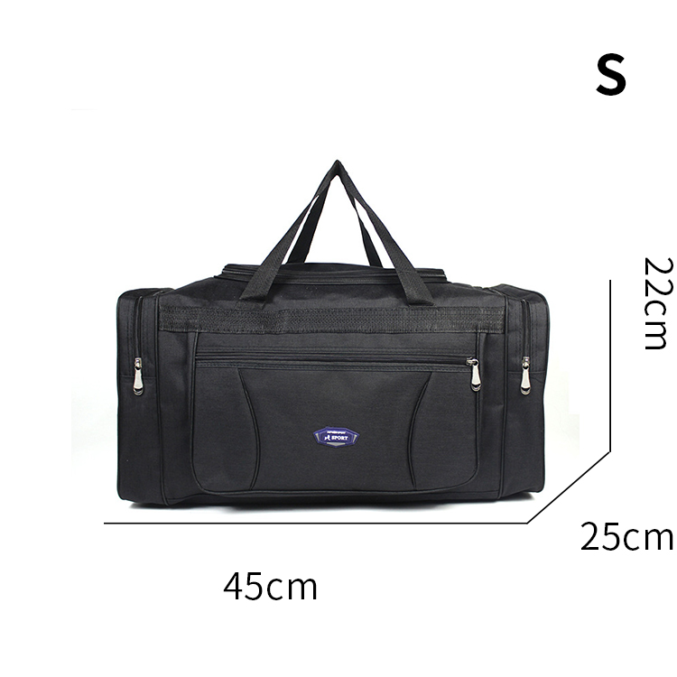 Business Large Capacity Weekend Duffle Travel Bag Oxford Waterproof Men Travel Bags Hand Luggage Big Travel Bag: S-black