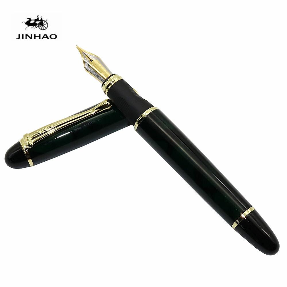 Jinhao X450 Iraurita Brunnen stift Voll metall Goldene Clip luxus stifte Schüler Schreibwaren Büro schule liefert: dunkel Grün