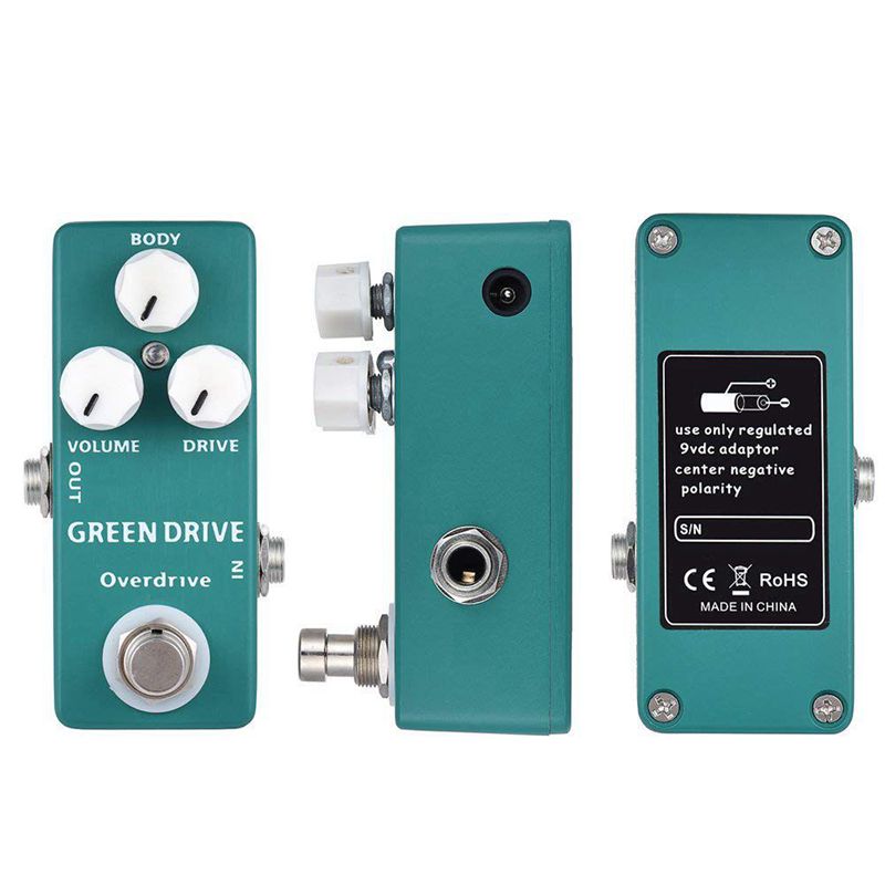 Mosky Groene Drive Overdrive Gitaar Effect Pedaal True Bypass Classic Blues/Rock Mini Enkele Gitaar Pedaal Gitaar Onderdelen Overdrive