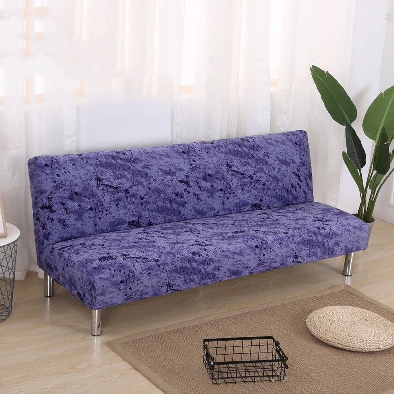 Længde 160-190cm elastisk sovesofa betræk uden armlæn billig sofa folde betræk stretch betræk til fest banket hjem