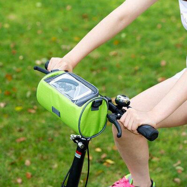 Multifunktionel cykeltaske bjergvejscykel berøringsskærm taske ramme rør styr pannier ridetaske