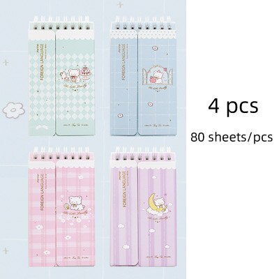 4PC Kawaii Foreign English Words Language Vocabulary Notebook Study Writing Reciting Book Planner Escolar Papelaria Stationery: 9