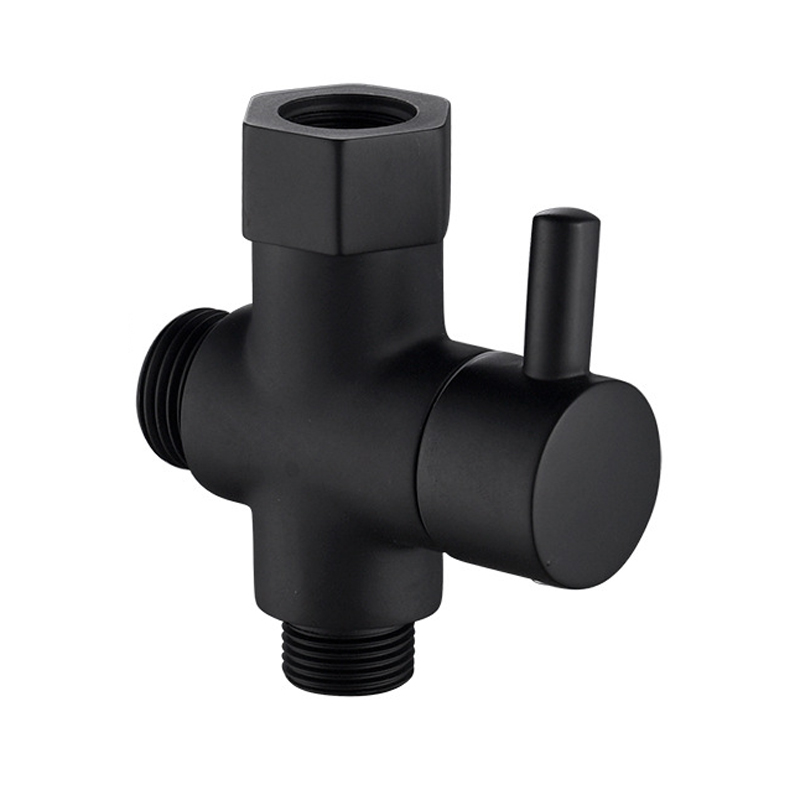 Schlecht Wc Bidet Ventil 3/8 "Durcheinander T Adapter Umsteller Verchromt Bidet Shattaf Spritzgerät Kontrolle Wasser abschaltung Ventil schwarz: Schwarz