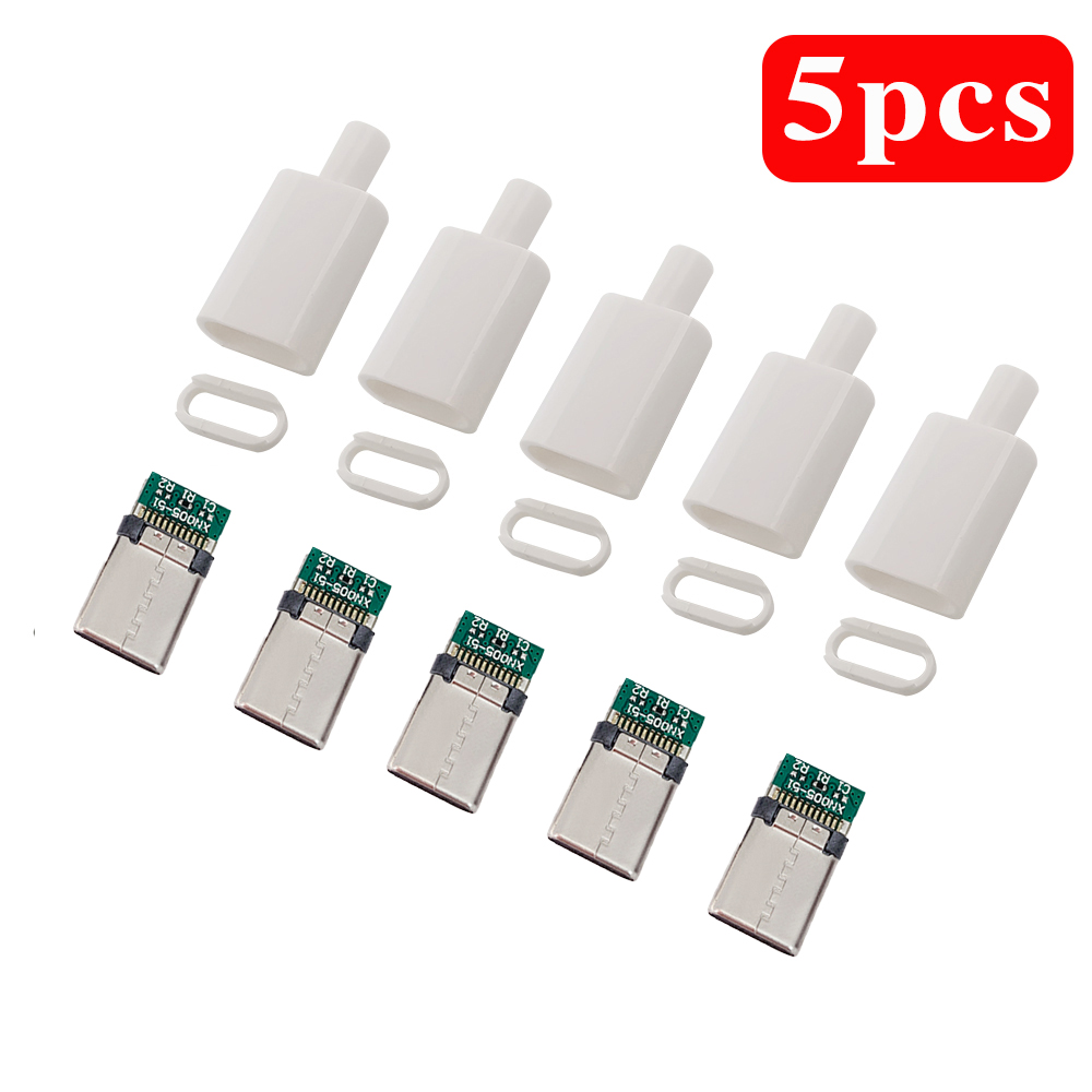 10 stks Type C usb3.1 3A snel opladen USB Connectors Mannelijke Jack Staart Plug Elektrische Terminals lassen DIY datakabel accessoires: Army Green