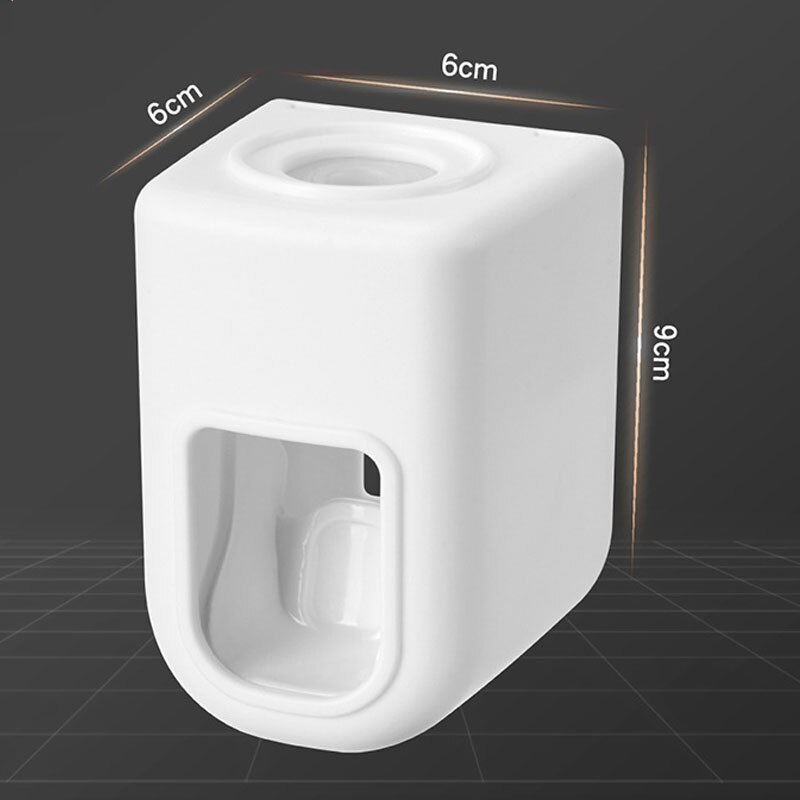 Automatic Toothpaste Dispenser Bathroom Self-Adhesive Dustproof Toothbrush Holder Rack Wall Mounted Toothpaste Squeezer For Home