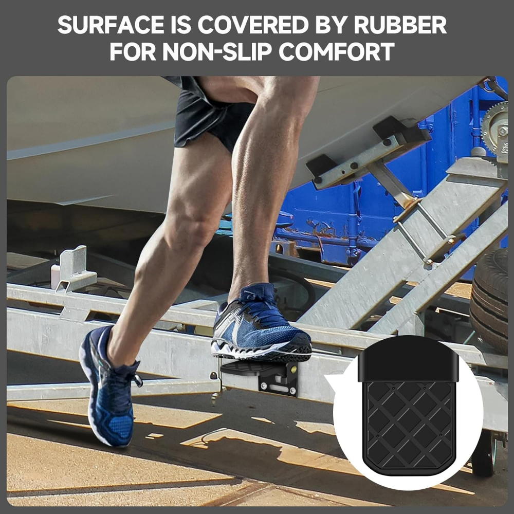 2 pcs folding truck bed step anti-slip for boat trailer bumper pickup truck tailgate ladder camper rv exterior accessories