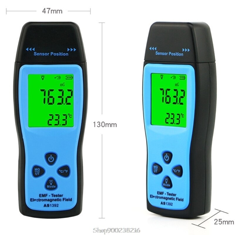 AS1392 EMF Meter LCD Radiation Dosimeter Mini EMF Tester Electromagnetic Field Radiation Detector Dosimeter S29 20