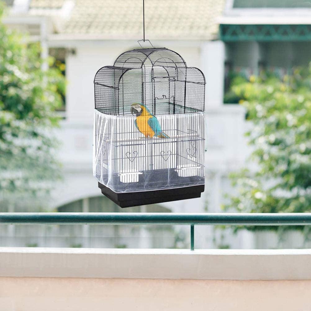 Nylon Mesh Receptor Seed Bird Parrot Cover Soft Easy Cleaning Nylon Airy Fabric Mesh Bird Cage Cover Catcher Bird Supplies #20