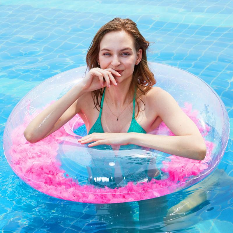 Summer Inflatable Swimming Ring Giant Pool Float Toy Circle Beach Sea Party Inflatable Mattress Water Ring Float Round Adult Kid
