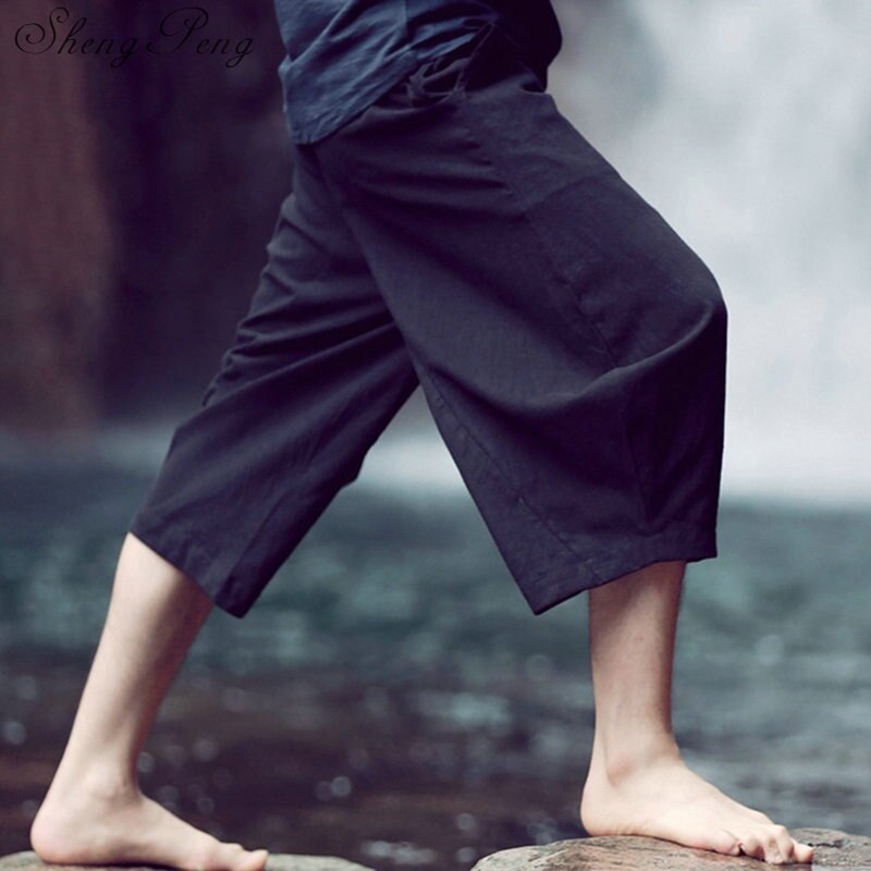 Bruce lee pants shaolin pants kung fu pants traditional chinese clothing chinese clothing store shanghai tang chinese men CC125: 1 / L