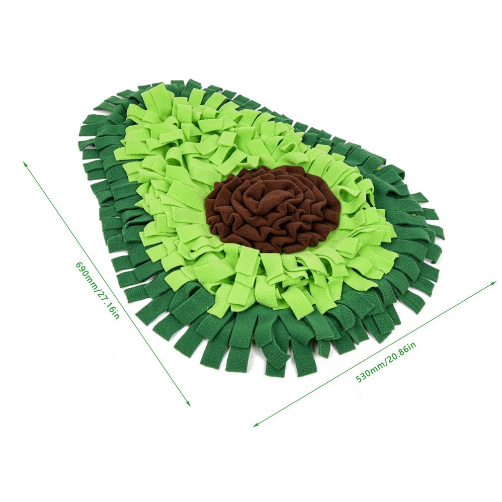 Washable Pet Snuffle Mat Slow Feeding Dog Food Dispensing Mat Pet Nosework Training Mat Avocado Shaped Dog Supplies