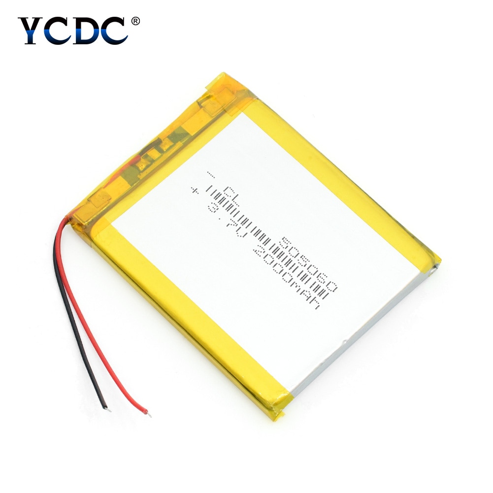 Ycdc 3.7 V Lithium Polymeer Batterij Gps Navigatie 505060 2000 Mah Batterij Grote Capaciteit Batterij Li-Po Oplaadbare Batterijen