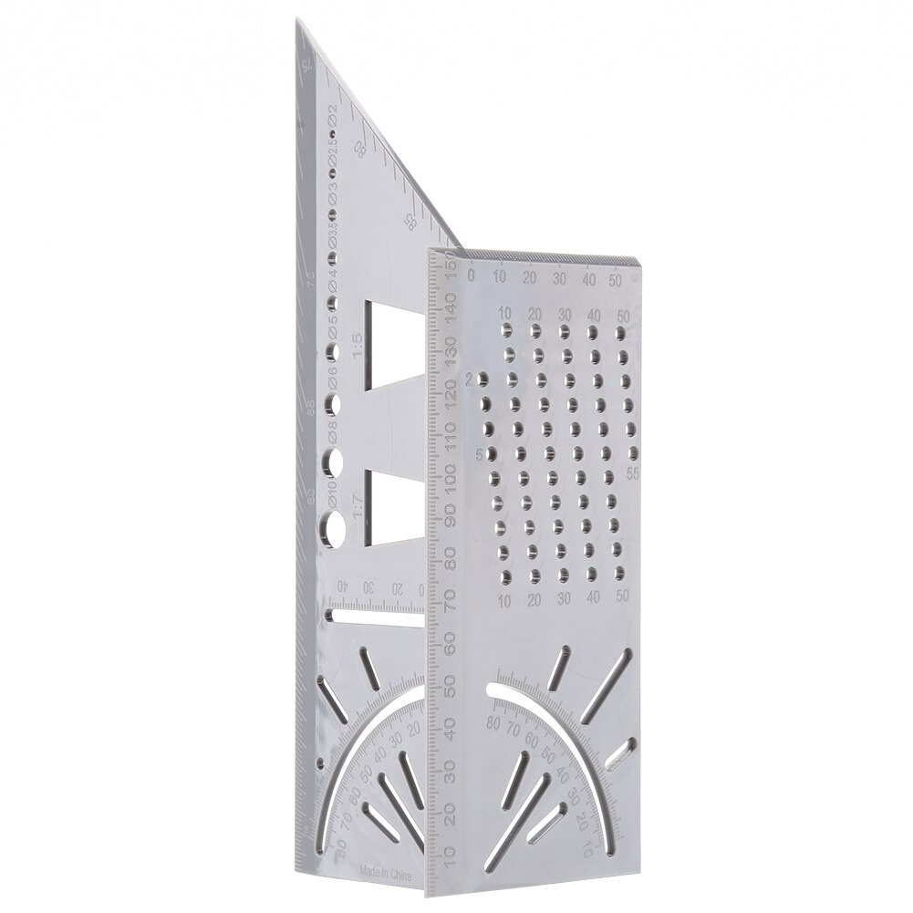 T-type 3D Angle Measuring Line Scriber Drawing Marking Gauge Woodworking Ruler Layout Measuring Tool for Engineer Carpenter