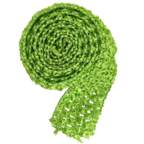 1.5 Inch Wide Crochet Headband Elastic Bands 1 Meter For Tutu Skirts Hair Bands Crochet Elastic Waistband By The Meter: Kelly green 1 meter