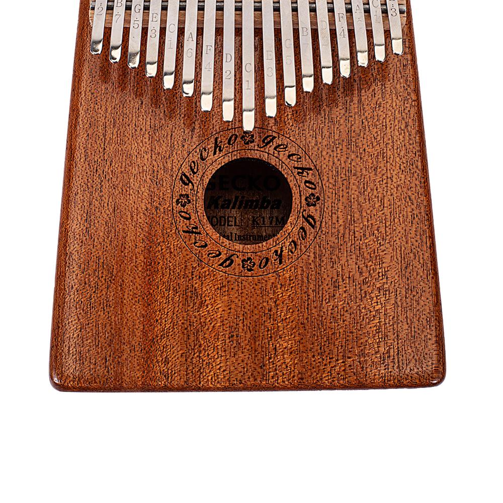 Gecko 17 Sleutel Kalimba Vinger Duim Piano Houten Mbira Keyborad Instrument Met Accessoires Mini Kalimba Kerstcadeau