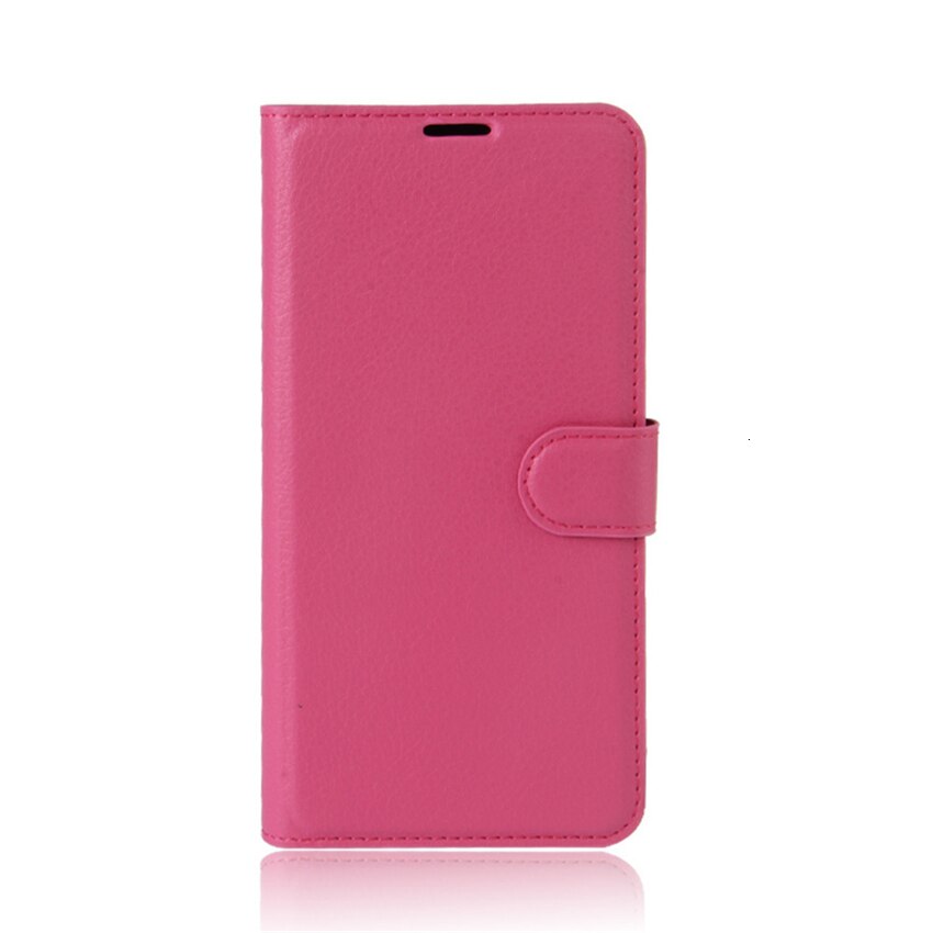 Coque en cuir à rabat de pour Xiaomi mi max 2, étui Style livre avec support: rose red