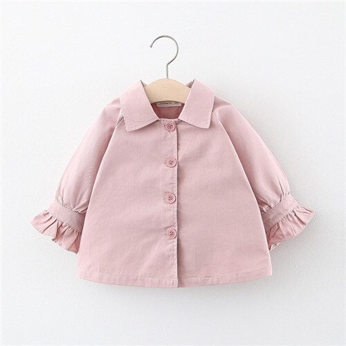 Baby Mädchen Kleidung Mäntel freundlicher Jacke Herbst freundlicher Mädchen Revers Rundhals Gittergewebe Oberbekleidung freundlicher Kleidung Säuglings Mädchen Mantel: Rosa / 3T