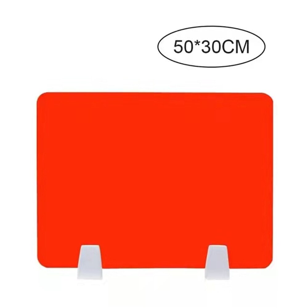 Sneeze Guard Shield Transparent Antispray Acrylic Divider Protection Barrier Counter Desk Clear Perfection Reception Side: red