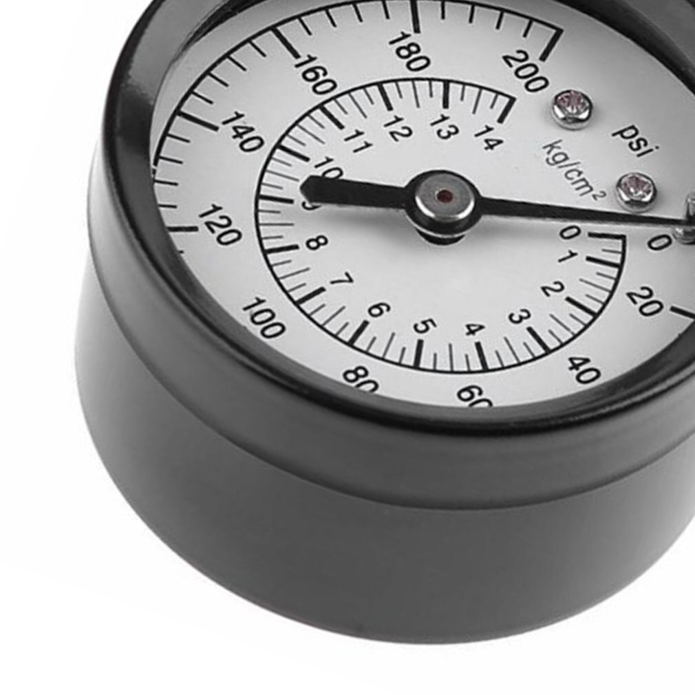 1/4 Inch NPT Side Mounted 0-200psi Portable Pressure Gauge Dial Air Compressor Pressure Gauge Hydraulic Pressure Tester