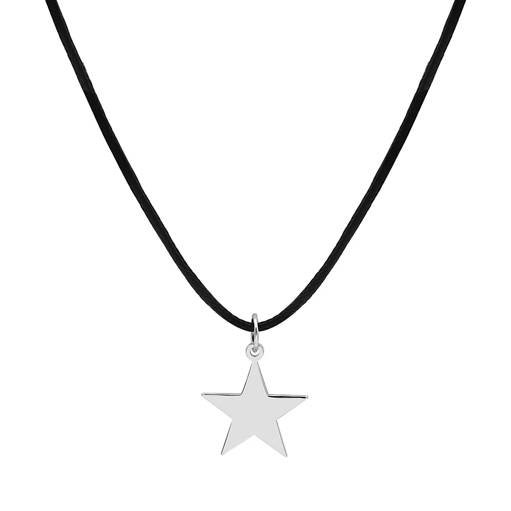Kpop Cool Punk Vintage étoile pendentif chaînes collier pour hommes femmes Egirl Hip Hop années 90 Grunge esthétique EMO bijoux Y2k accessoires: PLAQUÉ ARGENT