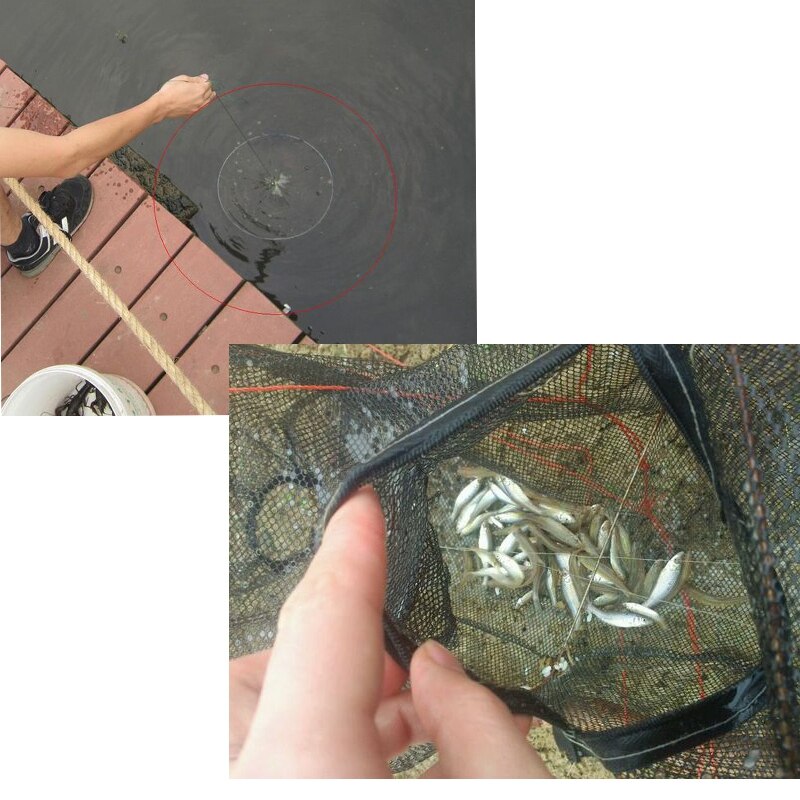 8 trous filet de pêche plié Portable hexagone poisson réseau coulée filets écrevisse crevette receveur réservoir piège chine Cages maille