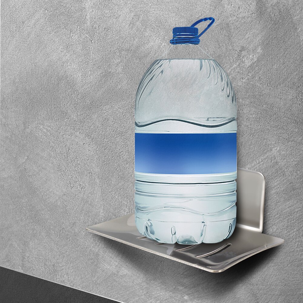 For Kitchen Stainless Steel Soap Dish Sponge Holder Storage Plate Tray Bathroom Organizer Container Wall Mounted No Drilling