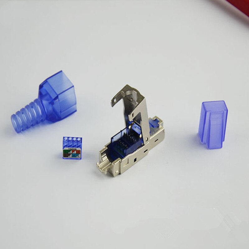 RJ 45 Connector Cable Cat7 internet Plug 8P8C RJ45 Toolless Terminal Plug Shielded Field Connectors For Cat 7 Ethernet Network