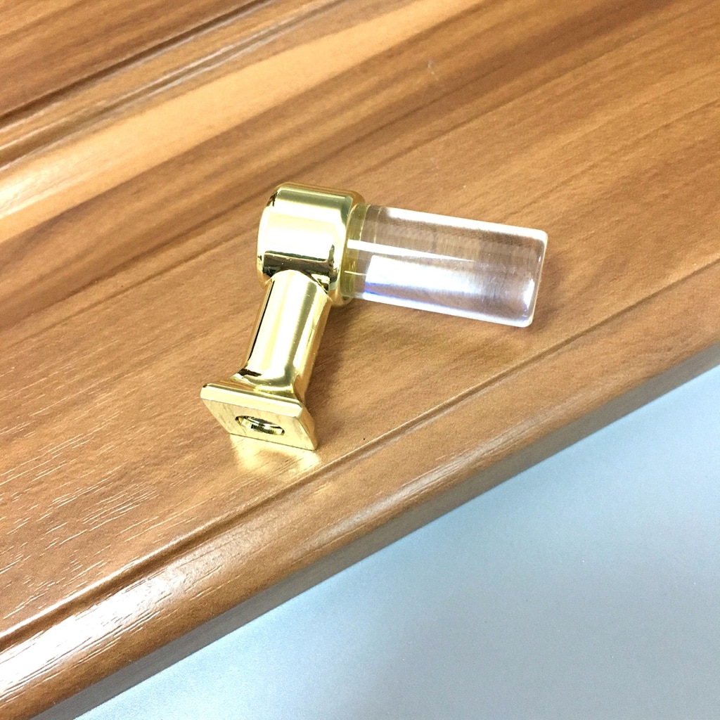 Modern Acrylic Door Pull Knob Drawer Cabinet Cupboard Kitchen Handle Drawer Knobs Hardware Gold Wardrobe Handles Furniture