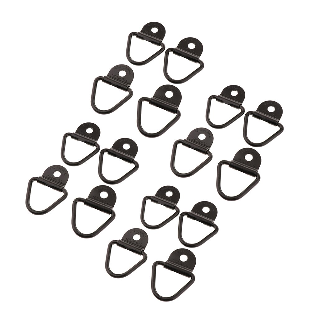 Zware zwarte stalen d-ringbevestiging op ladingbevestigingsanker voor aanhanger