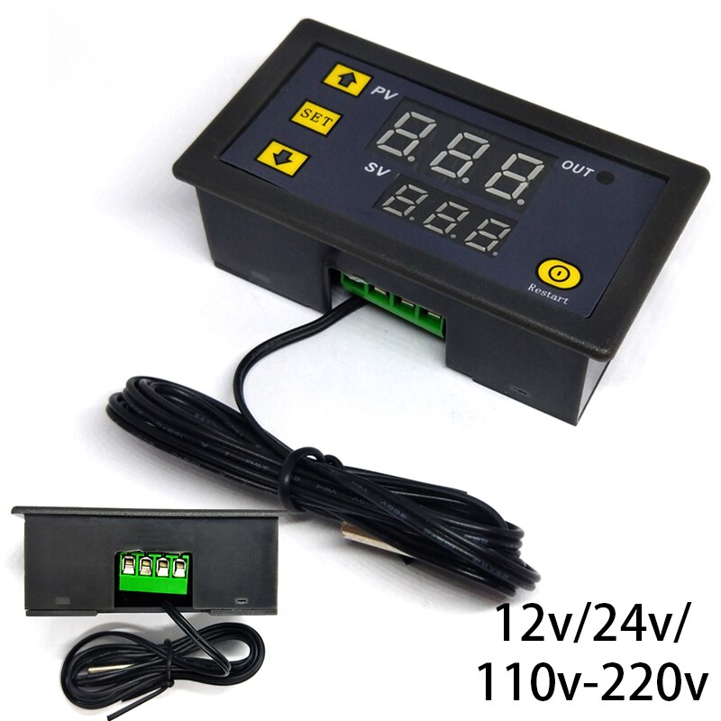 12V 24V 110V-220V 20A Digital Temperature Controller LED Display Thermostat Meter Temp Sensor Switch Regulator