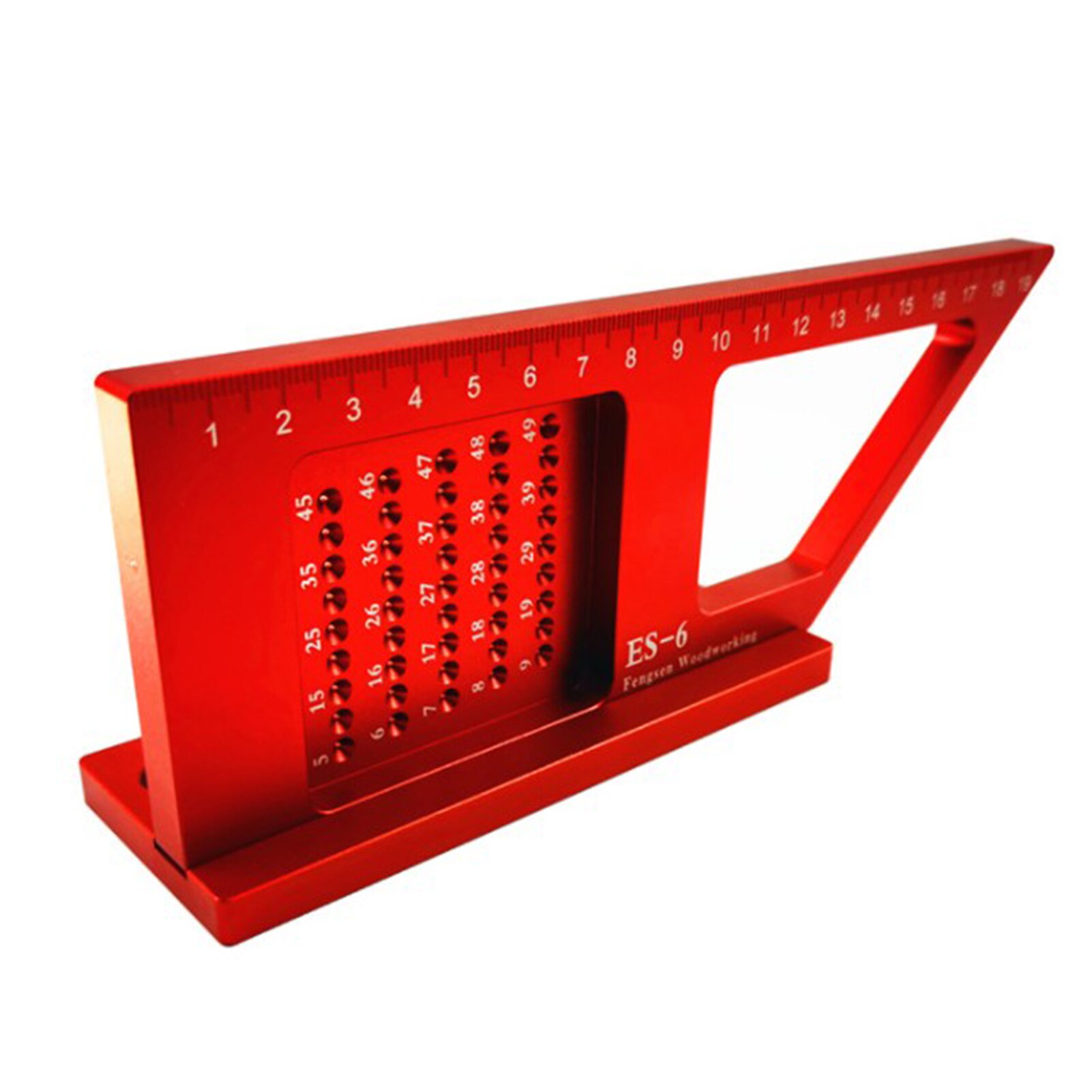 Woodworking Scribing Ruler Scribing Precision Ruler Measuring Tool 50-hole Positioning Horizontal Line Gauge For Woodworking