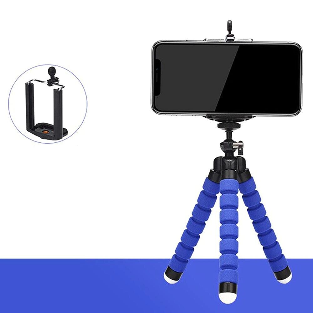 neue Mini flexibel Krake Stativ + Telefon Halfter/Blau/Einfache Benutzer Stabilisator Für Ihr Telefon Und Kameras freies