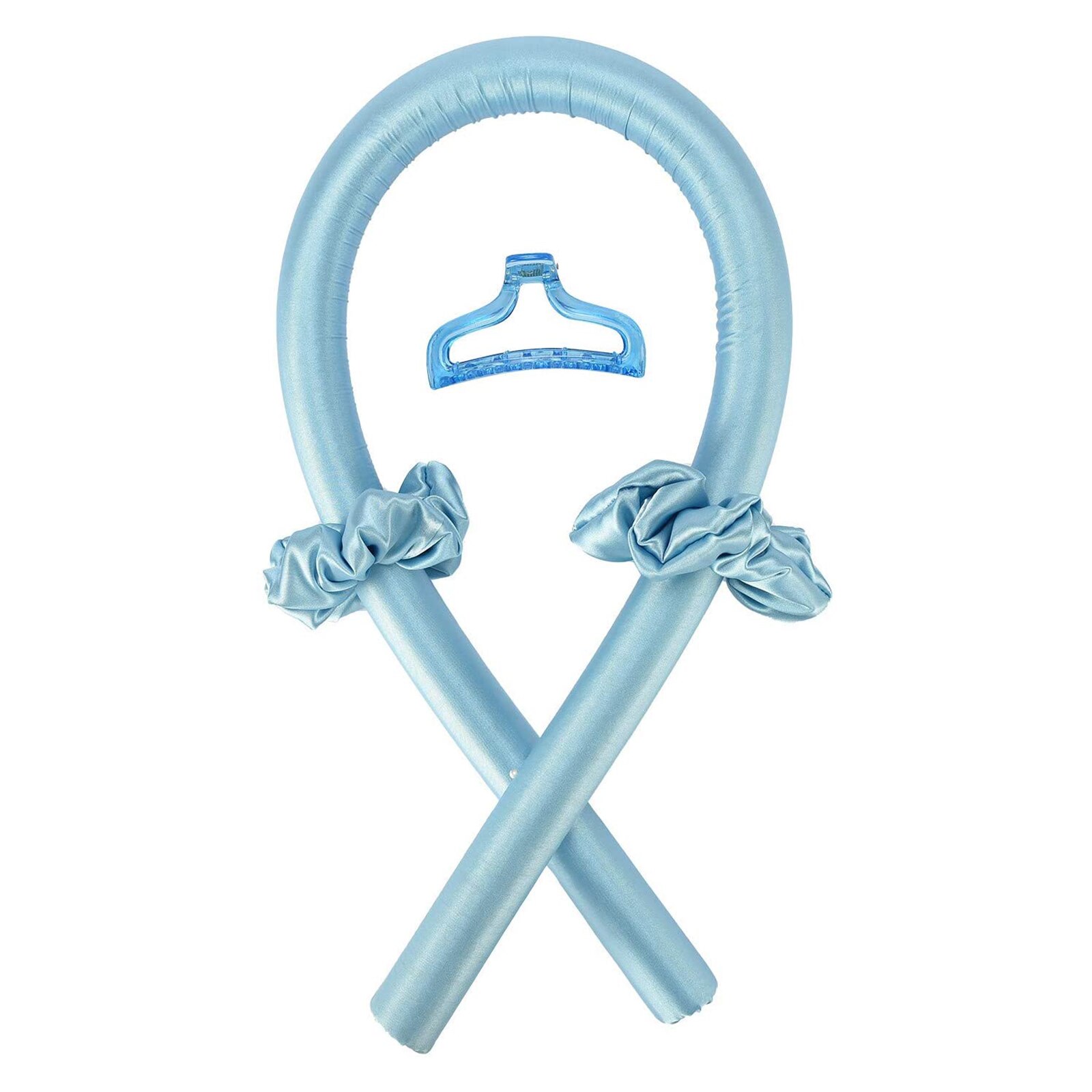 Heatless Curling Rod Headband No Heat Curls Hair Curlers Set for Long Headband Wave Hair Curlers DIY Styling Tools: Blue