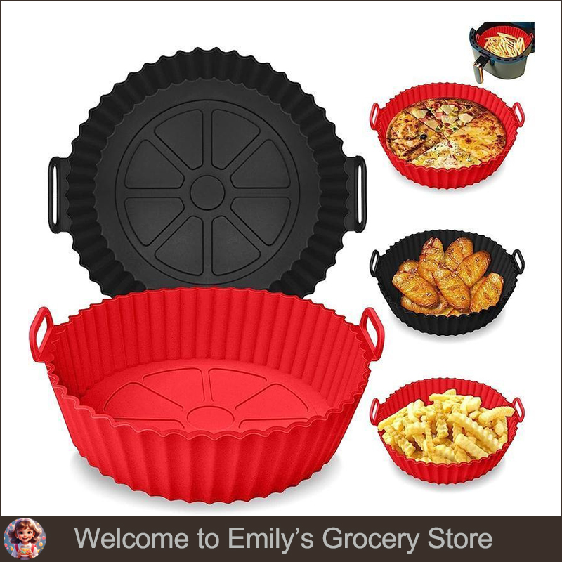 1 Stuks Lucht Friteuse Bakplaat Siliconen Herbruikbare Bakmand Grill Pan Food-grade Non-stick Cakevorm keuken Oven Pot Accessoires