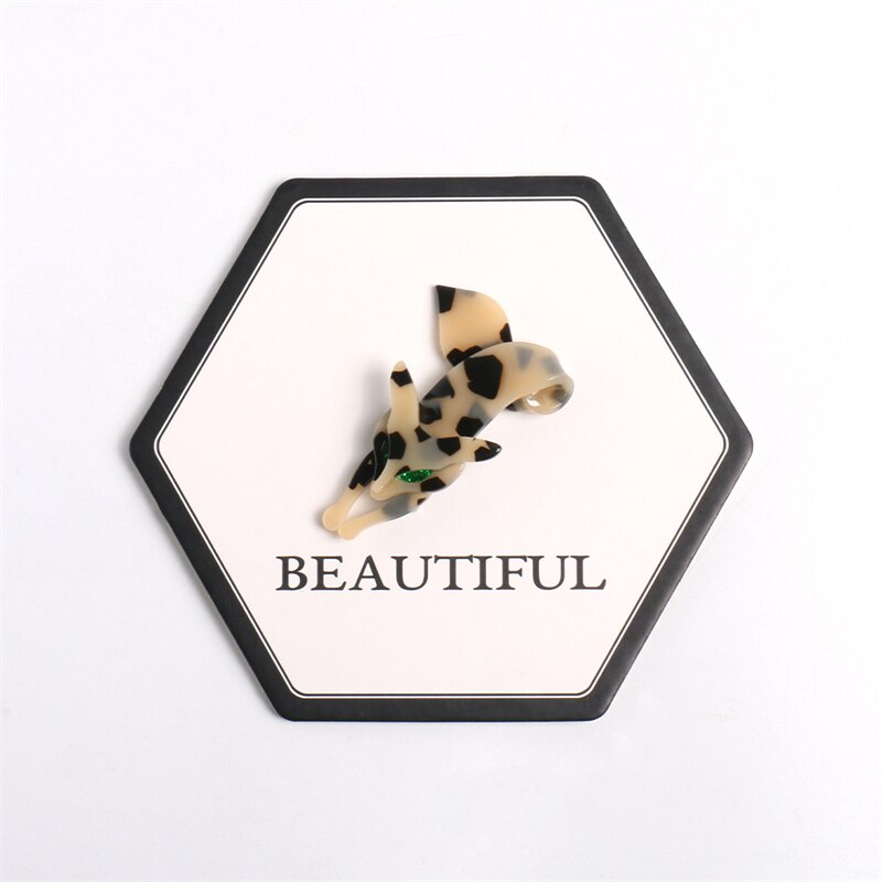 NYN 16 Colors Funny Acrylic Fox Brooches for Women Men Girls Kids Most Popular Animal Party Birthday Year Jewelry: NYNb035-3