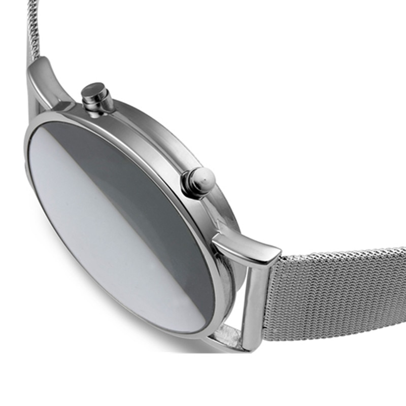 LED Kühle Digitale Uhr Männer Uhren Luxus Gittergewebe binär Uhren Männlichen Digitale Stunde Uhr Montre Homme Masculino Uhren