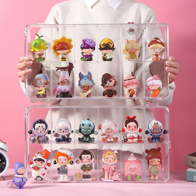 Blind Box Storage Display Stand Large Capacity Full Transparent Large Hand Office Cabinet Acrylic Bubble Doll Storage Box