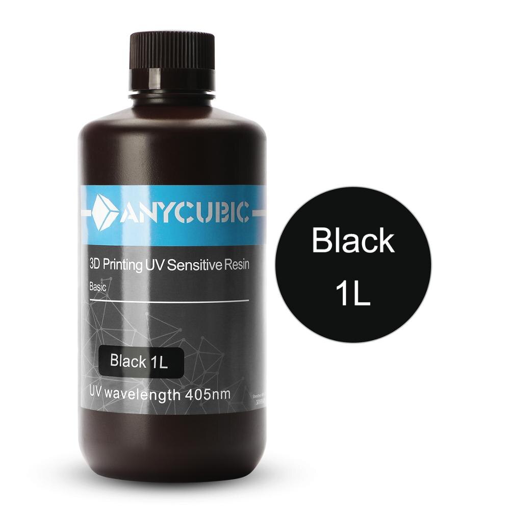 ANYCUBIC 405nm UV Harz Für Photon 3D Drucker Photon-S Druck Material LCD UV Empfindliche Normalen 500 ml/1L Flüssigkeit Flasche: Schwarz-1L