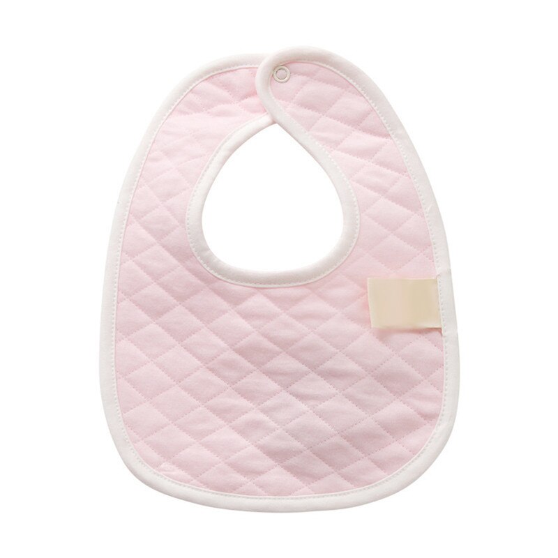 Cute Solid Color Baby Waterproof Bib Kids Infant Lunch Apron Soft Saliva Towel Avoid Dirty Clothes Toddler Eating Accessory: Pink