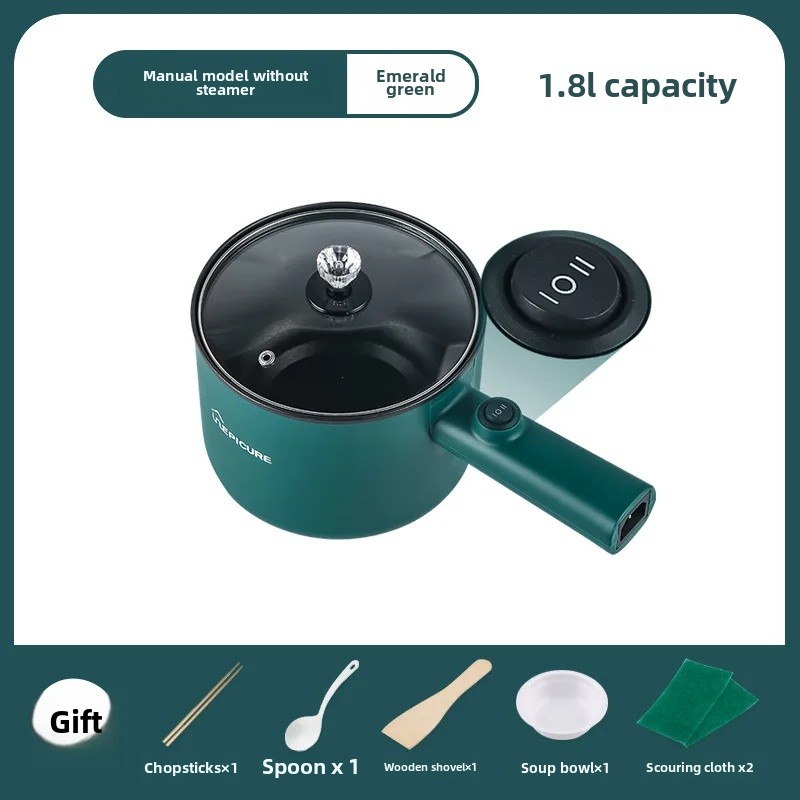 Mini Multifunctional Electric Wok 110V US Standard Student Dormitory Soup Pot Noodles Cooking Rice Heating Pot for Home Use: Red / JP