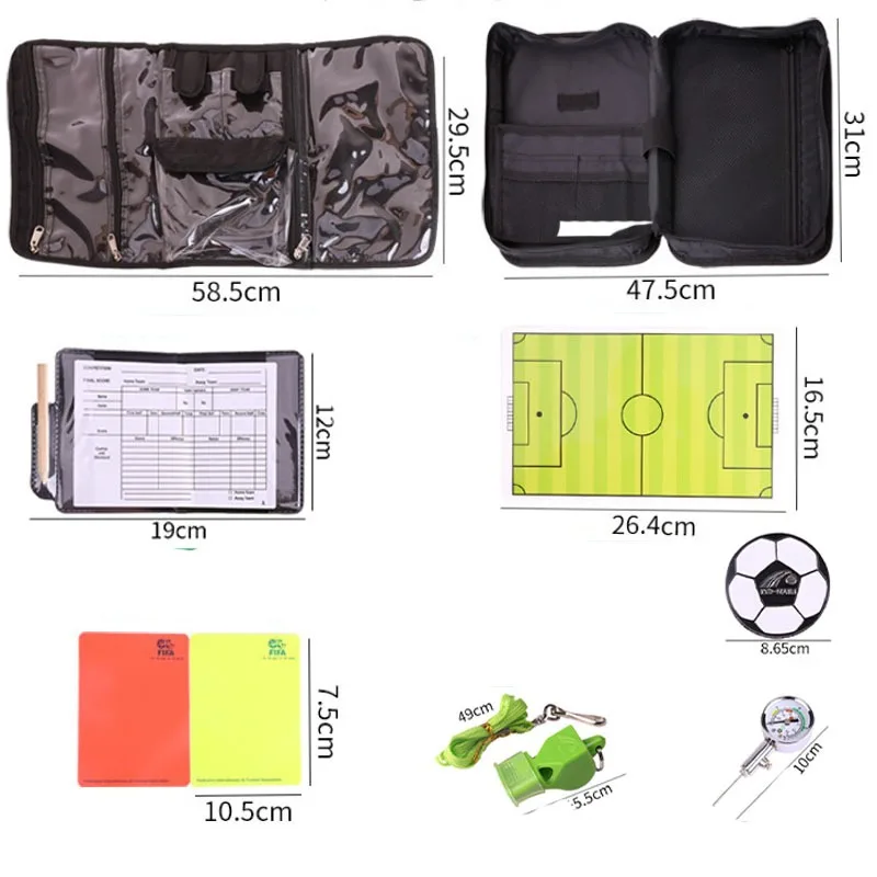 Fußball-Schiedsrichter-Tasche, professionelle Fußball-Geldbörse für Schiedsrichter-Ausrüstung, tragbare Ausrüstung für Sport-Fußball-Match-Taschen
