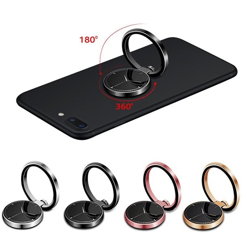 Soporte de anillo de Metal giratorio de 360 grados para teléfono móvil, soporte de agarre de Anti caída para dedo, anillo para teléfono móvil, funda