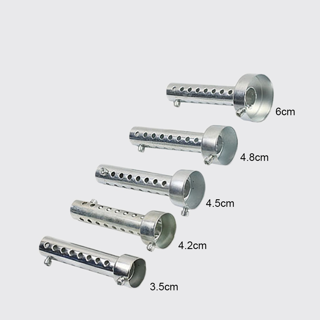 Dewtreetali 1pc 86/140mm længde motorcykel udstødnings lyddæmper justerbar db killer lyddæmper støj lyd eliminator 35/42/45/48/60mm