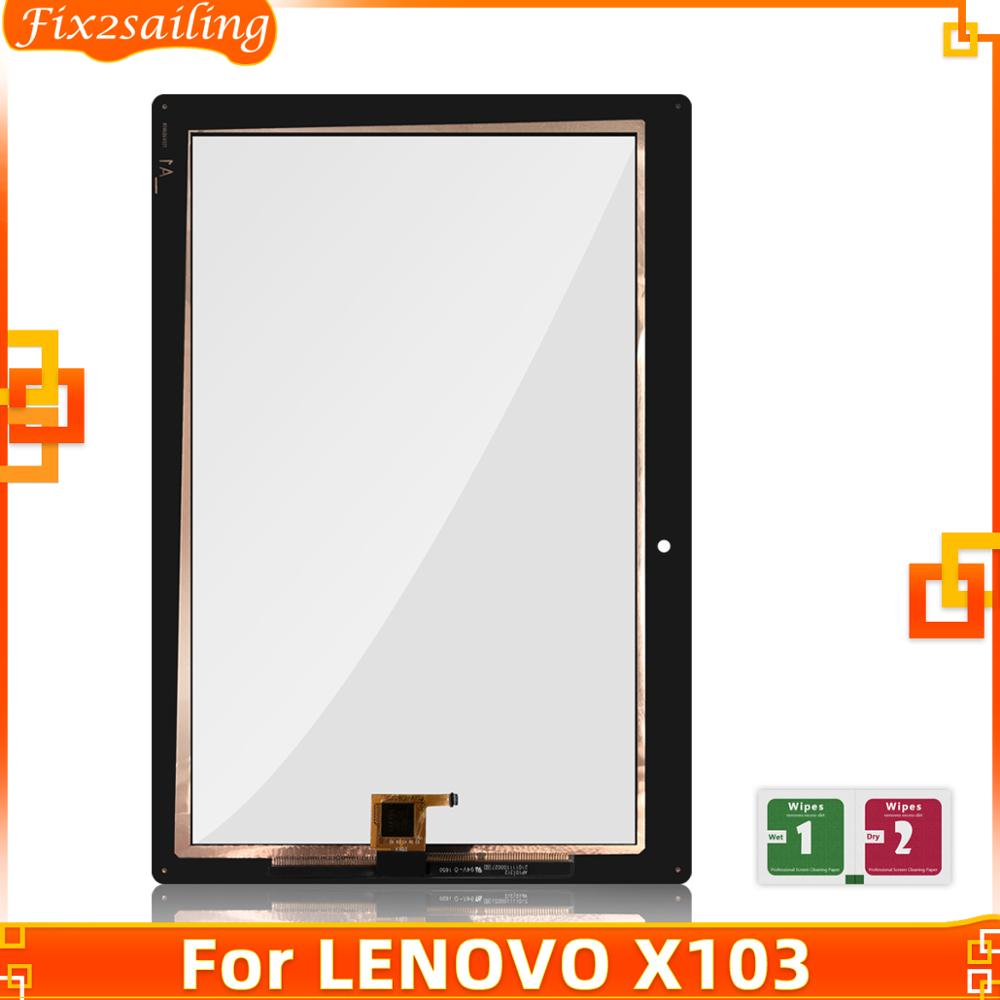 Painel de sensor de vidro, para lenovo tab 3 10 plus 020 tb x103f tb x103, touch screen, digitalizador, montagem